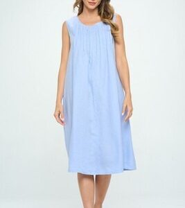 HLD1043 Pleaded Sleeveless Dress