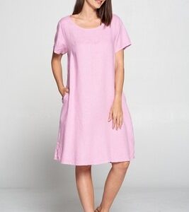 HLD422 Short Round Neck Dress