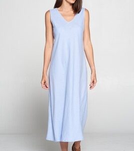LD100 VNeck Bias Cut Long Dress