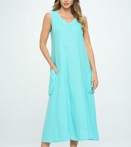 LD1005 VNeck Long Dress *Plus Size*