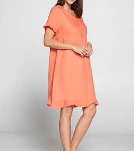 LD1009 Cap Sleeve Ruffled Dress