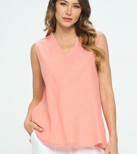 HLT31V V-Neck Bias Cut Tank *Plus Size*