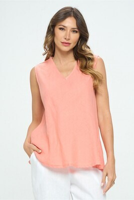 HLT31V V-Neck Bias Cut Tank *Plus Size*