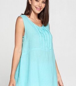 HLT704 V-Neck Frayed Tank