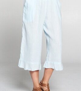 HLP124 Large Ruffle Capri Pant
