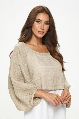 CR2-570 Elastic Sleeve Bolero Top