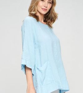 HLT27 Scoop Neck 3/4 Sleeve Top