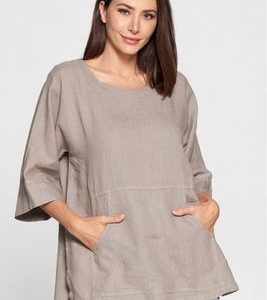 HLT669 Pullover Top with Pocket