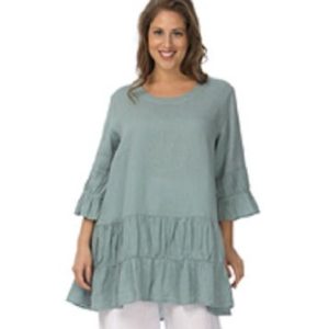 HLT599 Two Tier Ruffle Bottom Top