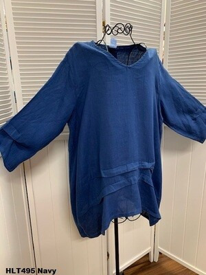 HLT495 V-Neck Top with Ripples - Image 2