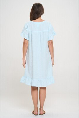 HLD1239 Short Sleeve Ruffle Dress - Image 4