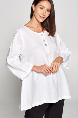 HLT1125 3 Button Pullover Top - Image 4
