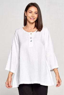 HLT1125 3 Button Pullover Top - Image 3