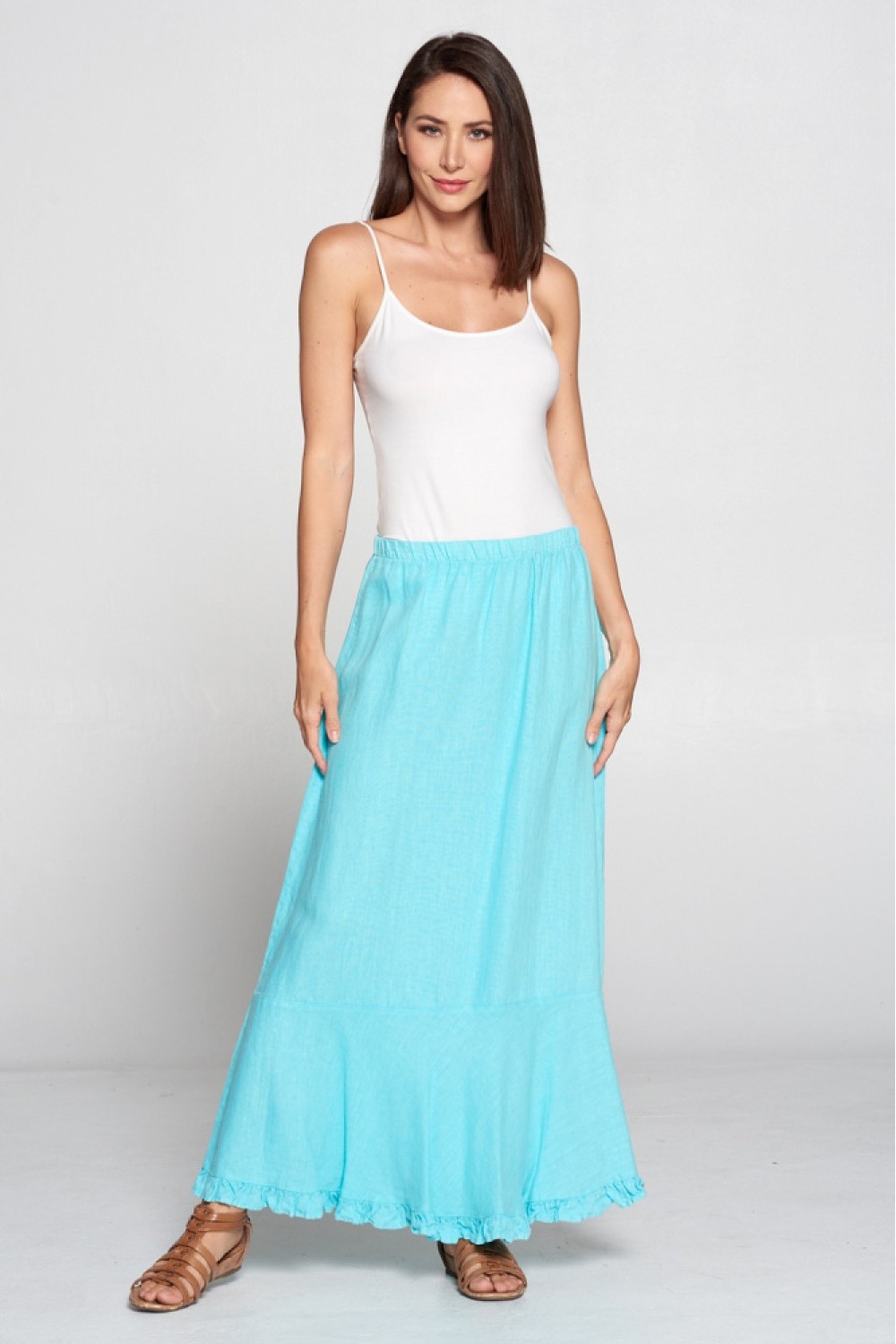 LS35 Long Ruffle Skirt
